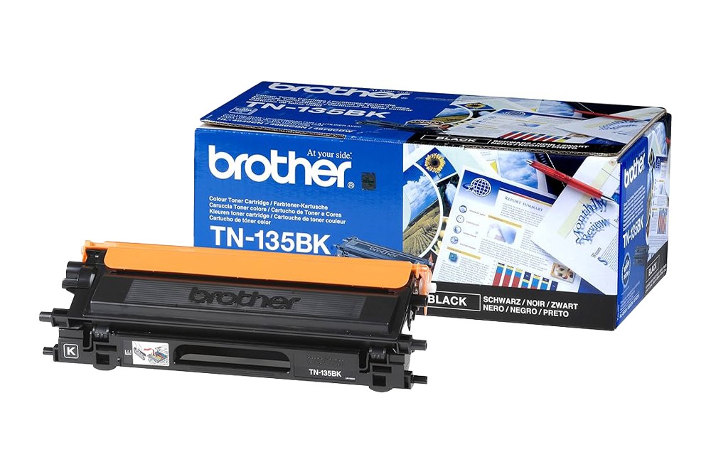 BROTHER TN-135BK BLACK TONER CARTRIDGE Orijinal teknoser.net Zımba Teli