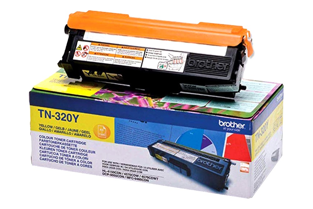 BROTHER TN-320Y YELLOW TONER CARTRIDGE Orijinal teknoser.net Zımba Teli